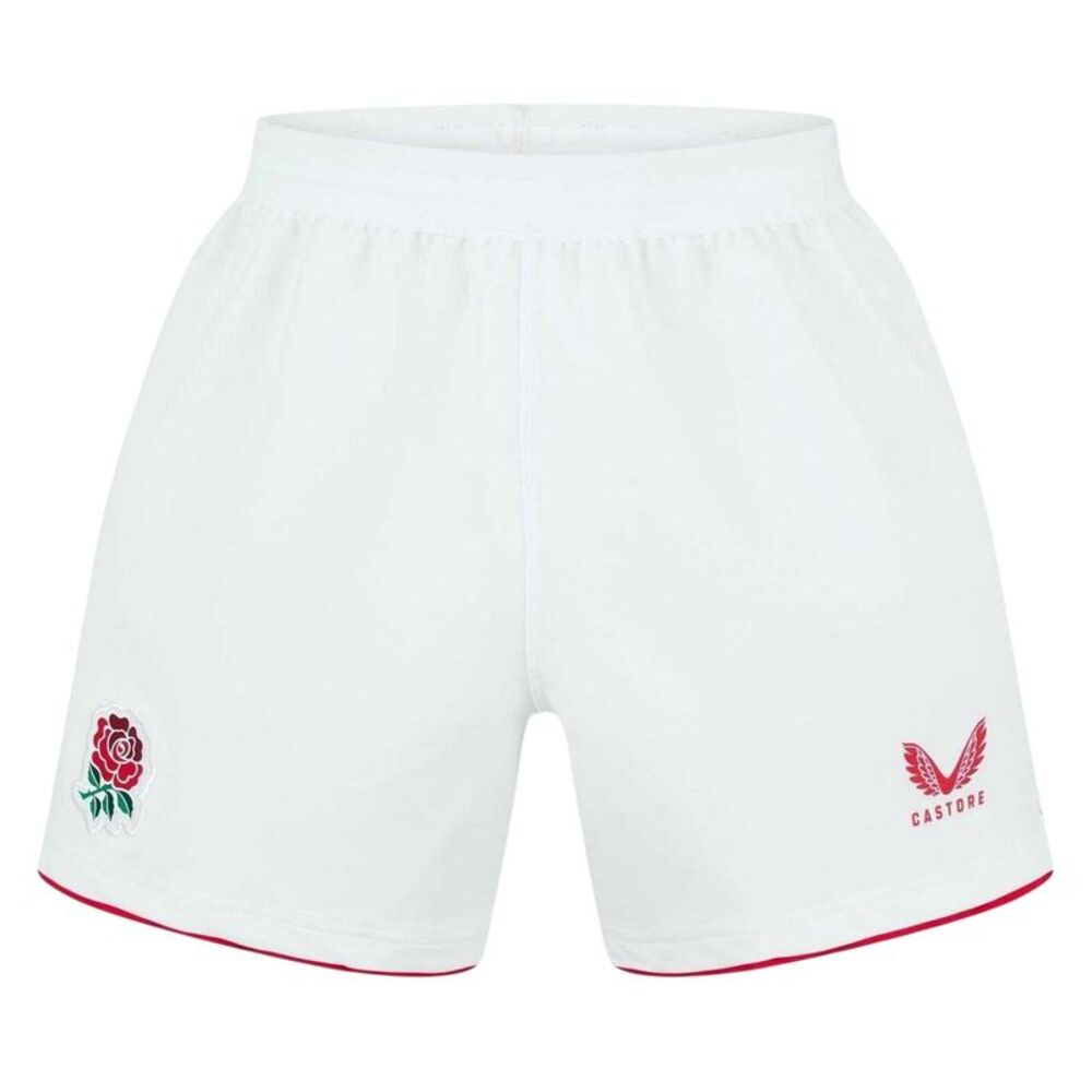 Castore Unisex Adult 2025/2026 England Rugby Shorts / White/Red